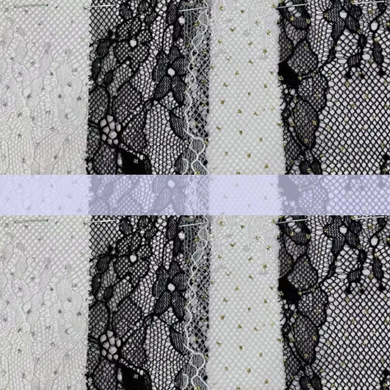 Dress Foil Bridal Polyester Lace Fabric for Women's Wear Wholesale Sup 10